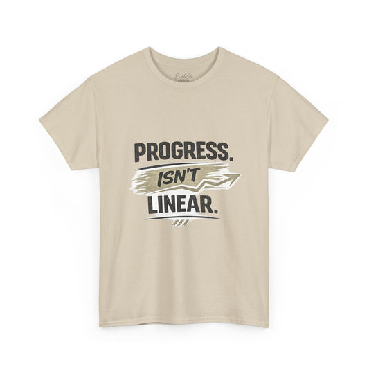 Progress Isn't Linear Tee — Motivational Graphic T‑Shirt