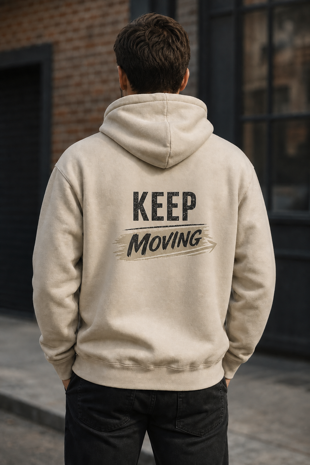 Keep Moving Hoodie - Oversized Sand Edition | EvHaSto