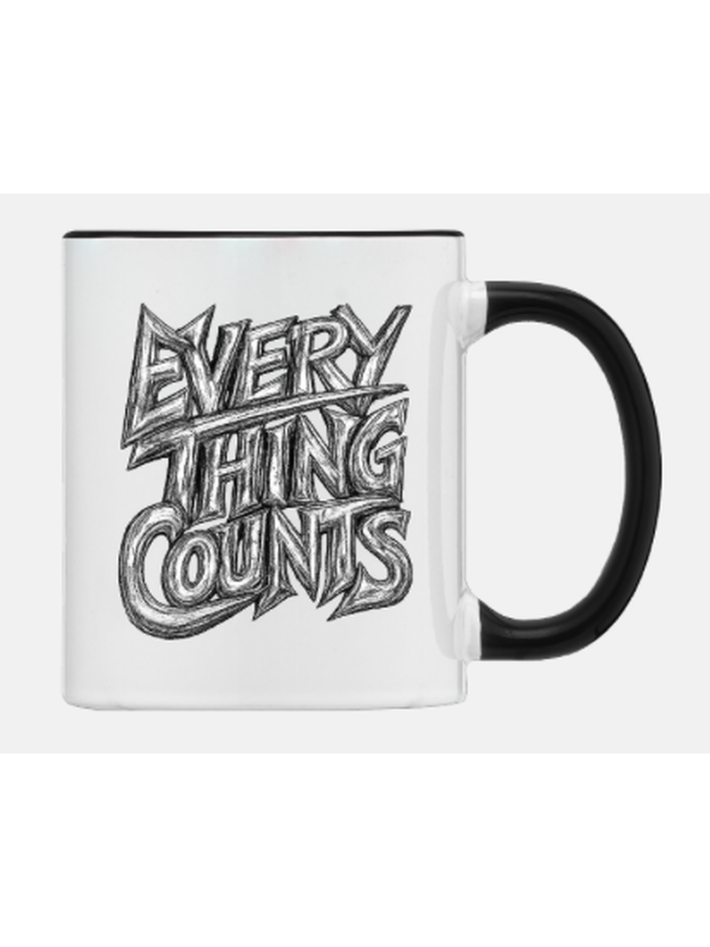 Everything Counts Mug - Bold Black Edition | Mindset Streetwear