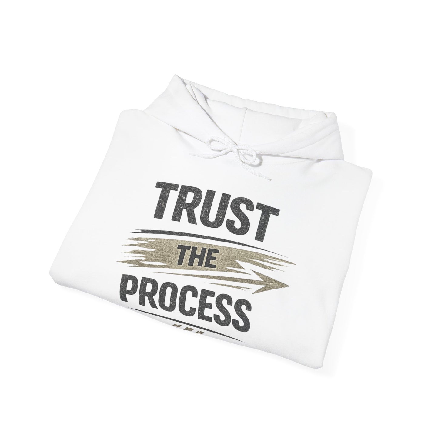 Trust The Process Hoodie - Motivational White Pullover for Athletes & Goal-Getters