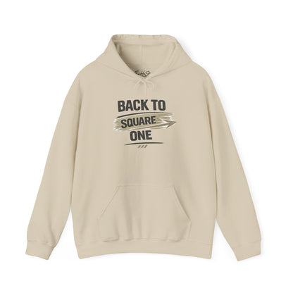 Hoodie "Back to Square One Hoodie" Retro Arrow Graphic Pullover