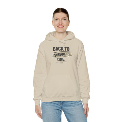Hoodie "Back to Square One Hoodie" Retro Arrow Graphic Pullover