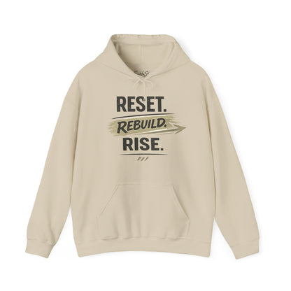 Reset Rebuild Rise Hoodie — Inspirational Motivational Pullover