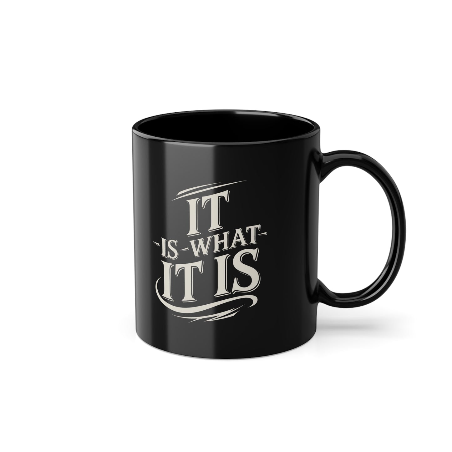 11oz Black Coffee Mug — Classic Black Ceramic Coffee Cup