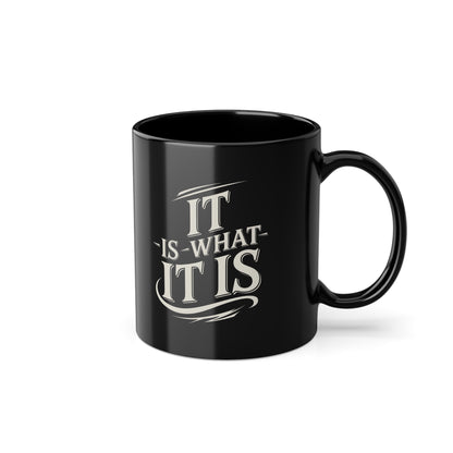11oz Black Coffee Mug — Classic Black Ceramic Coffee Cup