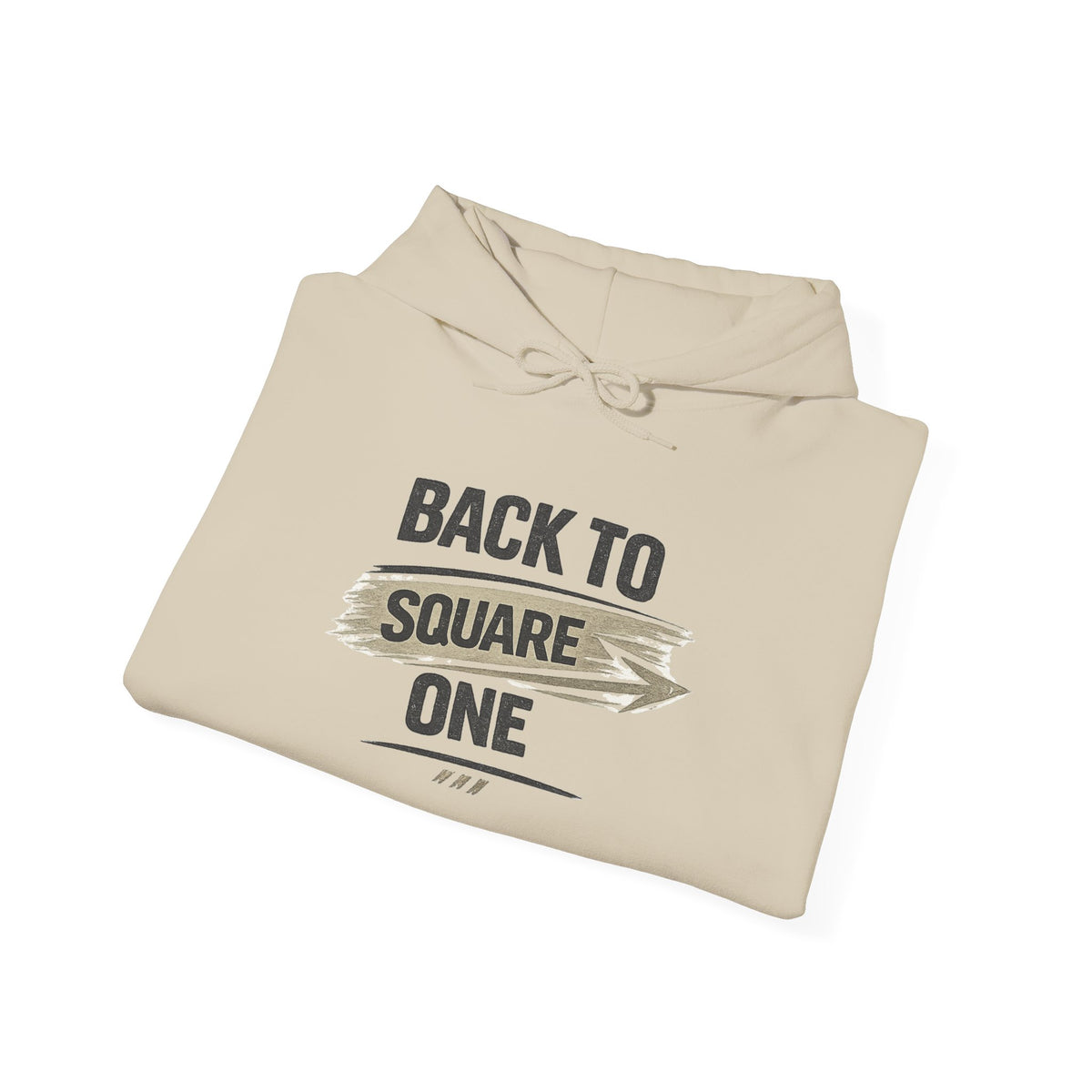 Hoodie "Back to Square One Hoodie" Retro Arrow Graphic Pullover
