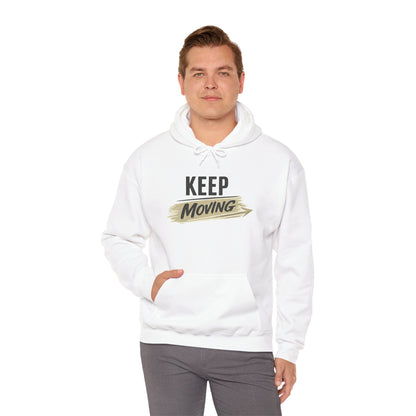 Hoodie "Keep Moving" Motivational Graphic Hooded Sweatshirt