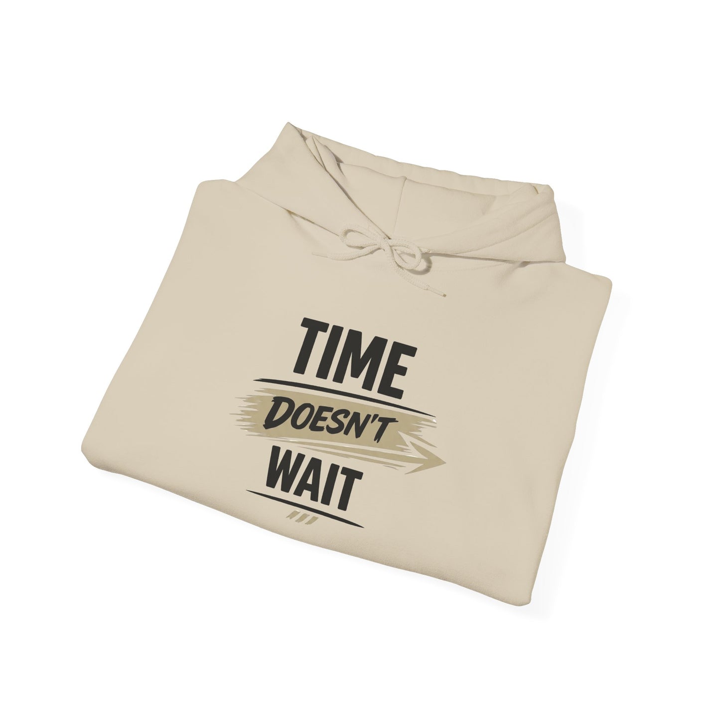 Hoodie "Time Doesn't Wait" Motivational Pullover for Goal-Getters