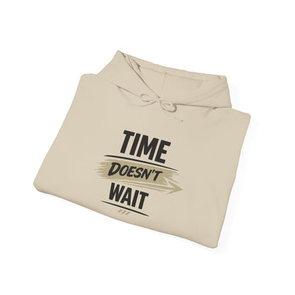 Hoodie "Time Doesn't Wait" Motivational Pullover for Goal-Getters