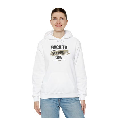 Hoodie "Back to Square One Hoodie" Retro Arrow Graphic Pullover