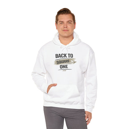 Hoodie "Back to Square One Hoodie" Retro Arrow Graphic Pullover