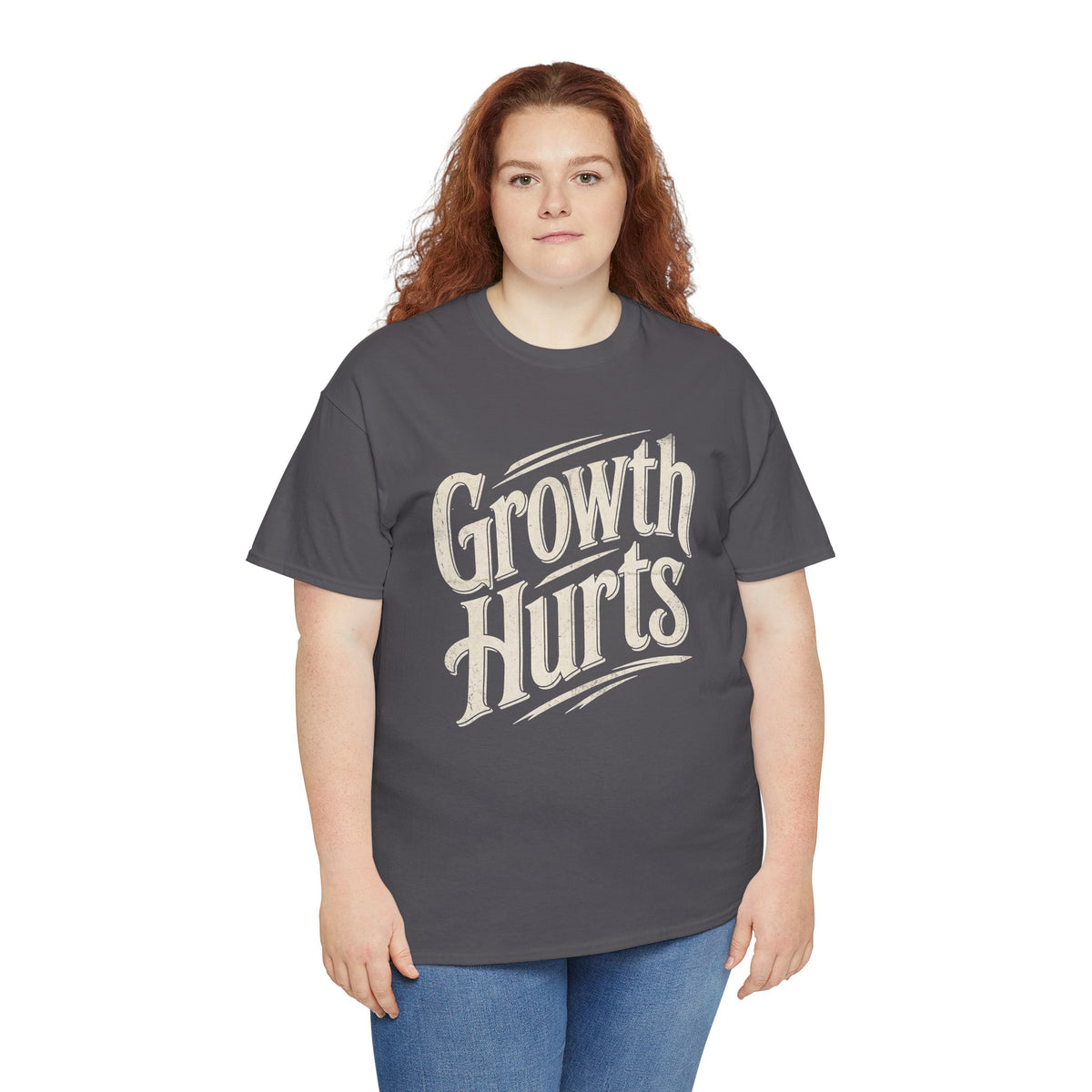 Growth Hurts T-Shirt — Vintage Script Motivational Tee