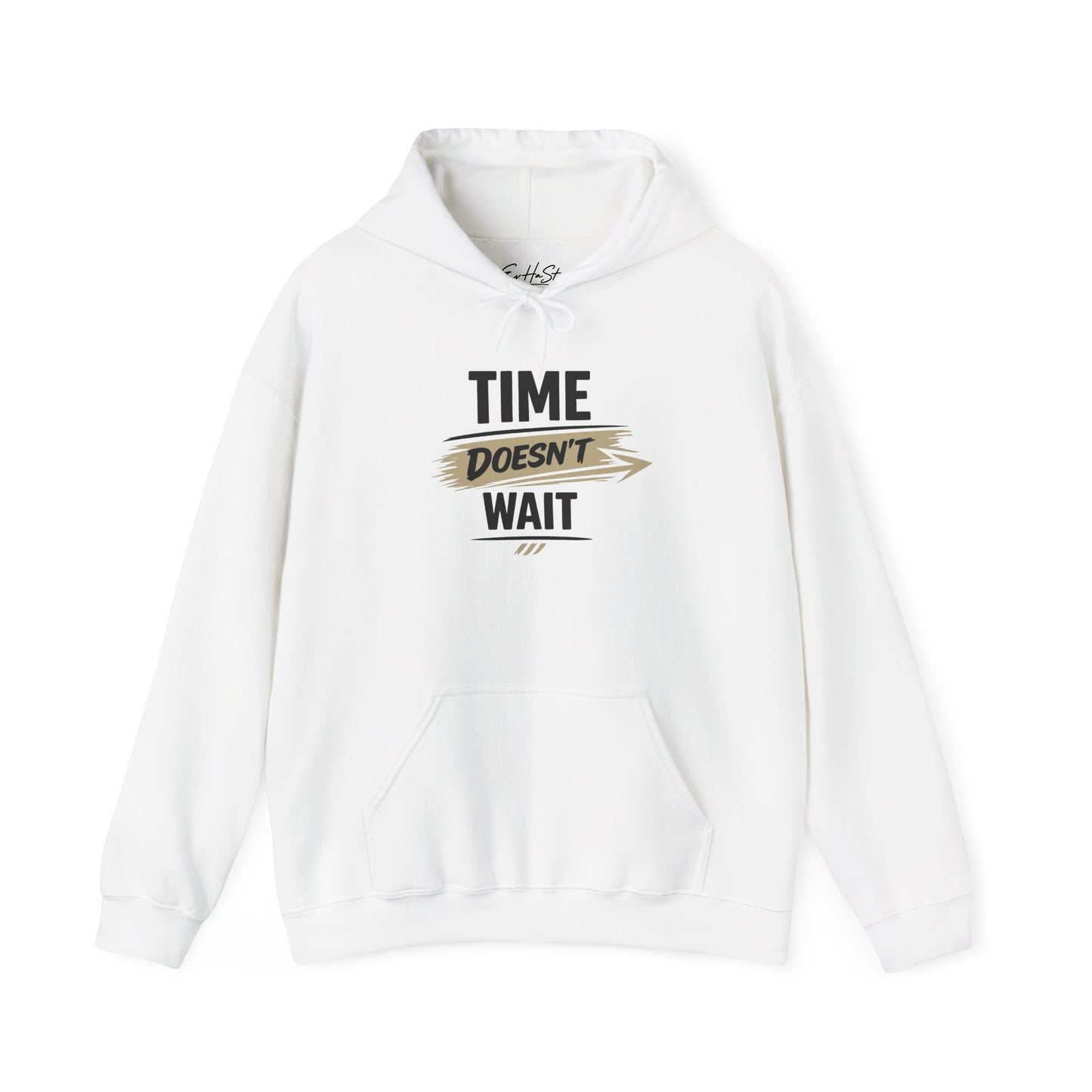 Hoodie "Time Doesn't Wait" Motivational Pullover for Goal-Getters