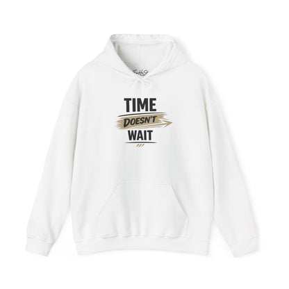 Hoodie "Time Doesn't Wait" Motivational Pullover for Goal-Getters