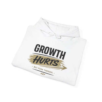 Hoodie "Growth Hurts" Inspirational Motivational Pullover ('Growth Hurts')
