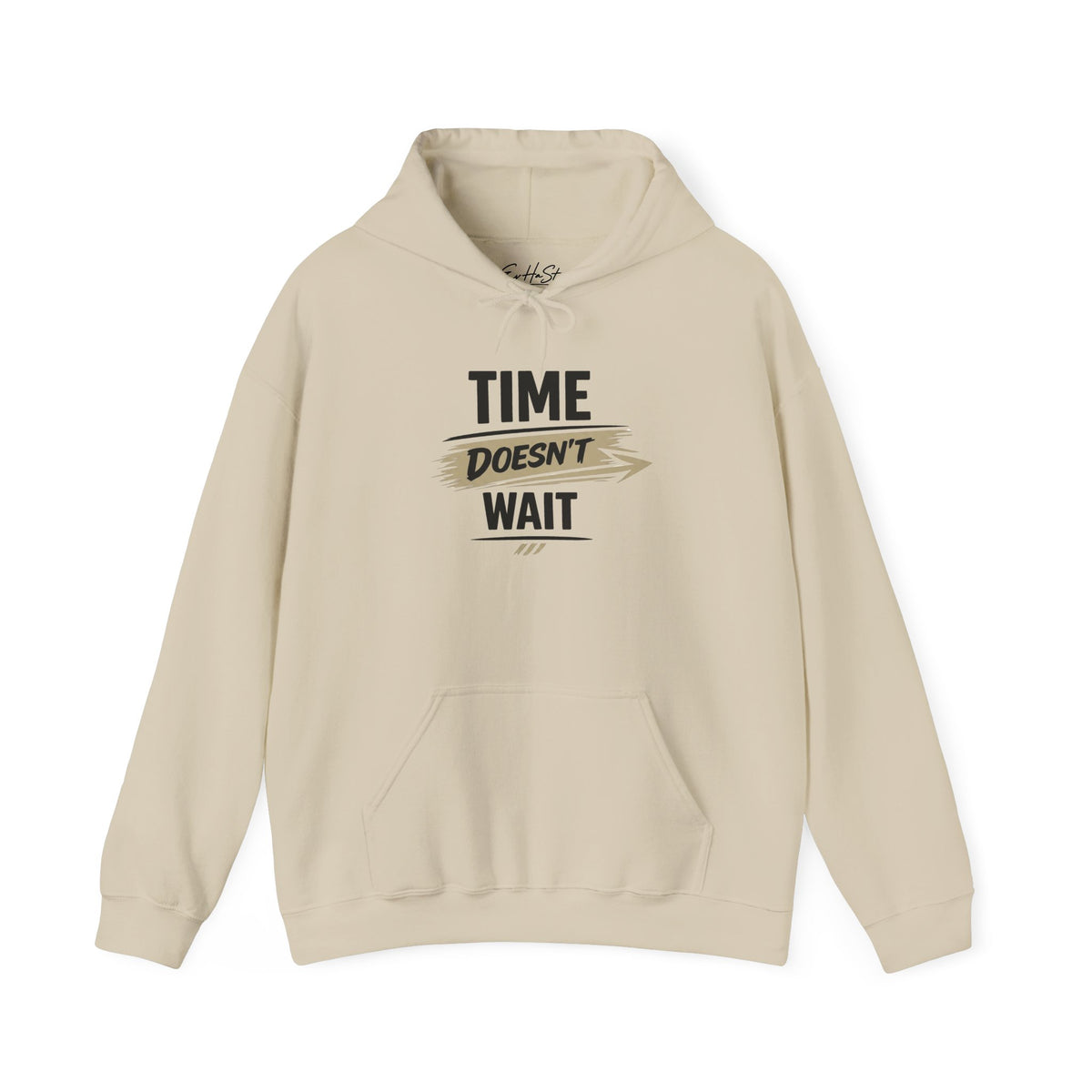Hoodie "Time Doesn't Wait" Motivational Pullover for Goal-Getters