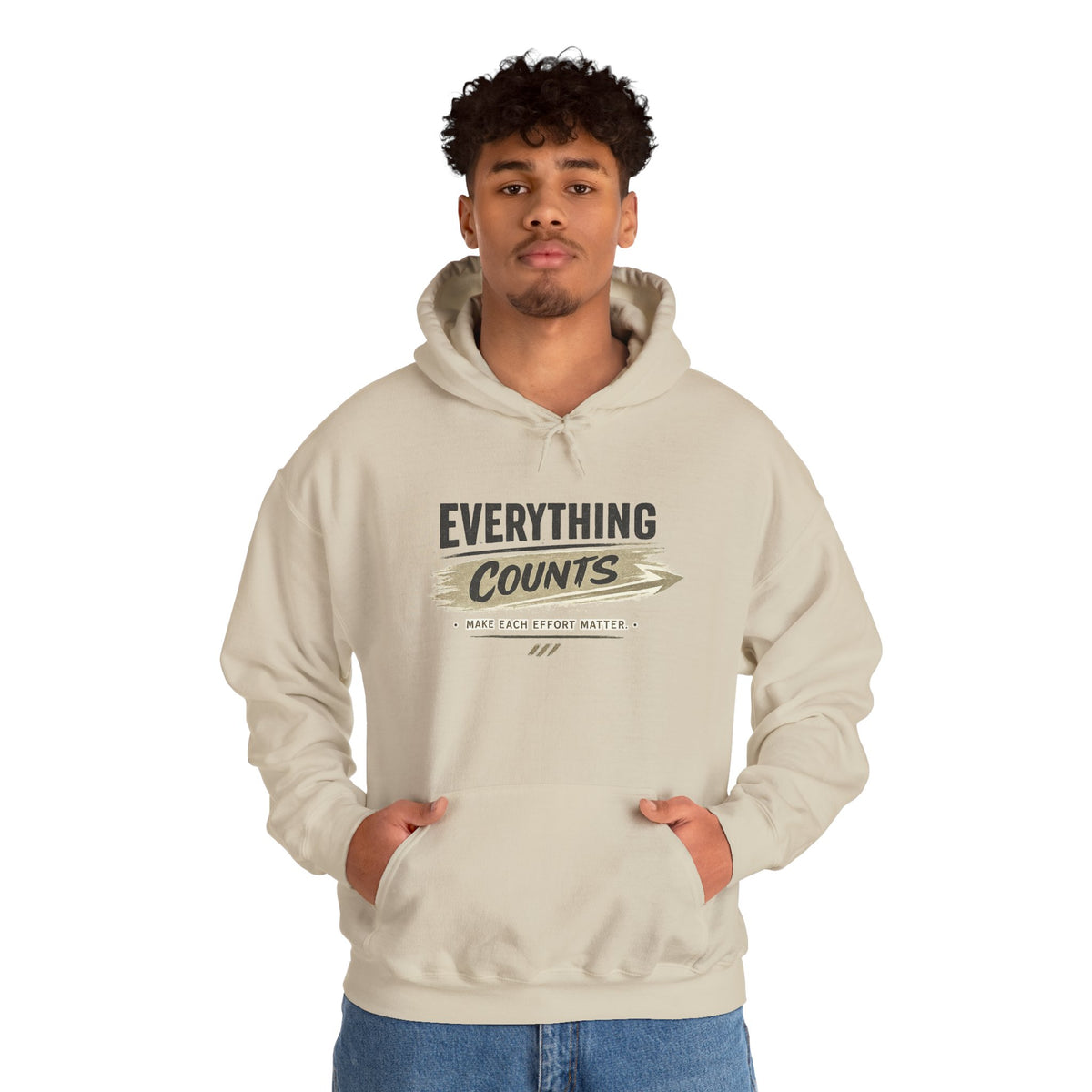 Hoodie "Everything Counts Hoodie" Motivational 'Make Each Effort Matter' Pullover