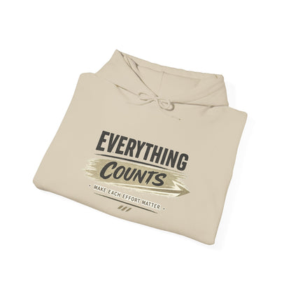 Hoodie "Everything Counts Hoodie" Motivational 'Make Each Effort Matter' Pullover
