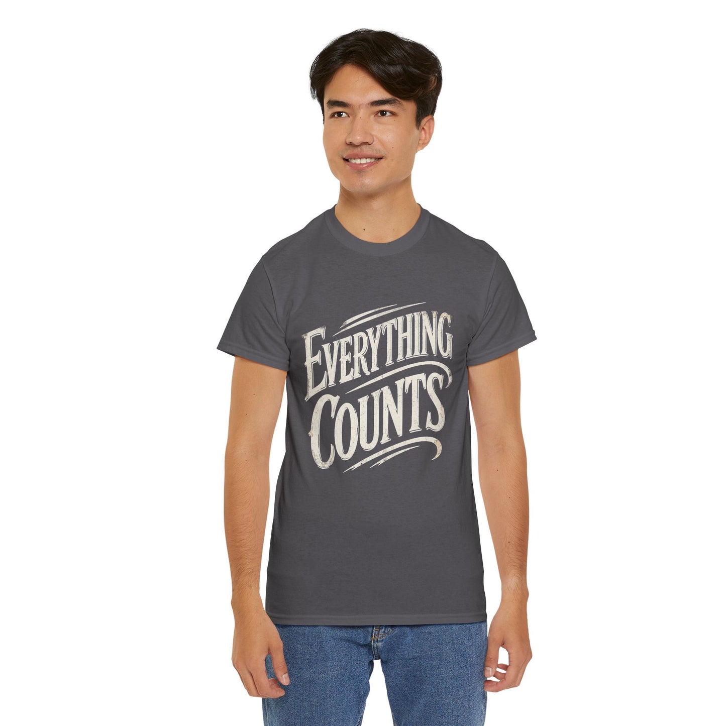 Everything Counts Graphic Tee — Inspirational Retro Typography T-Shirt