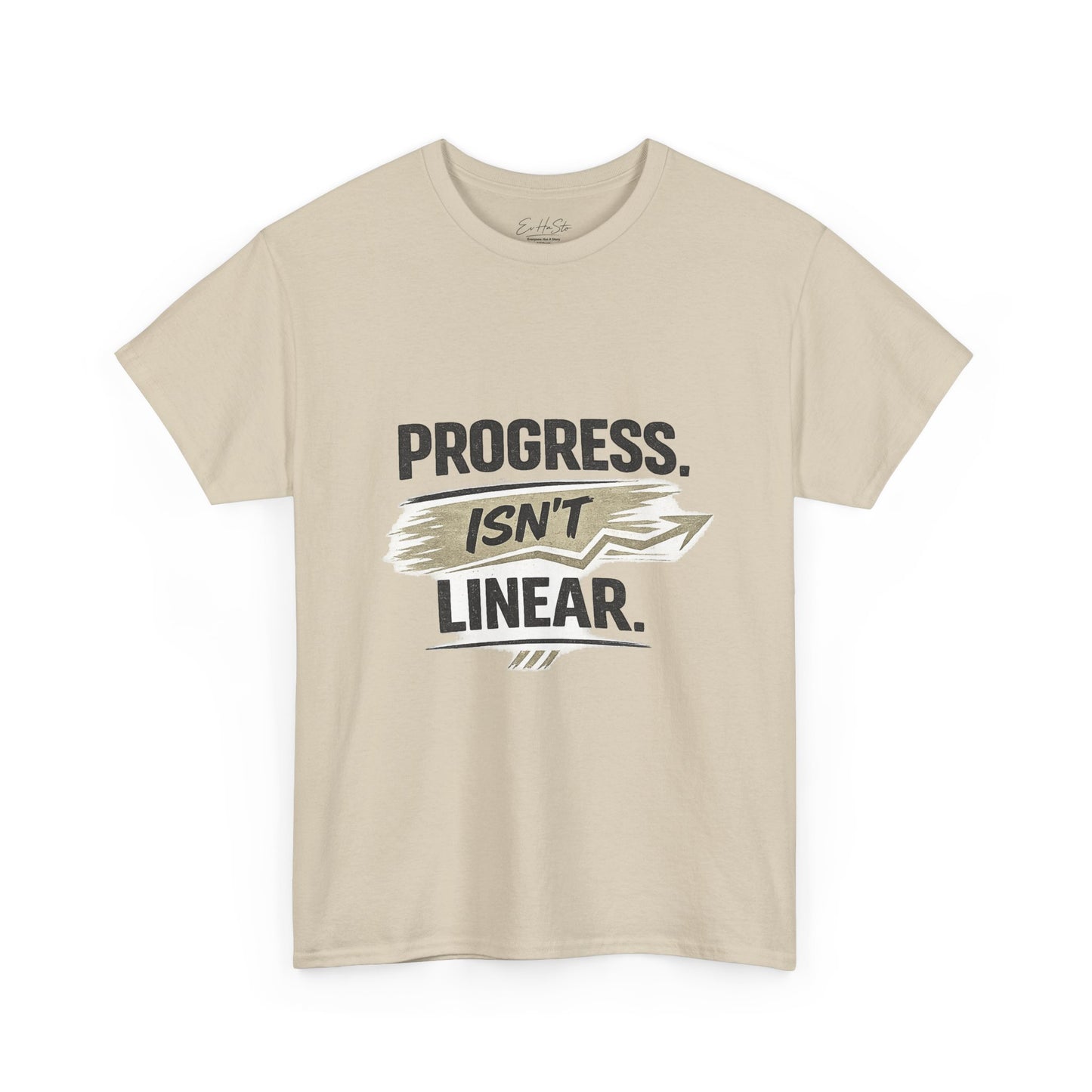 Progress Isn't Linear Tee — Motivational Graphic T‑Shirt
