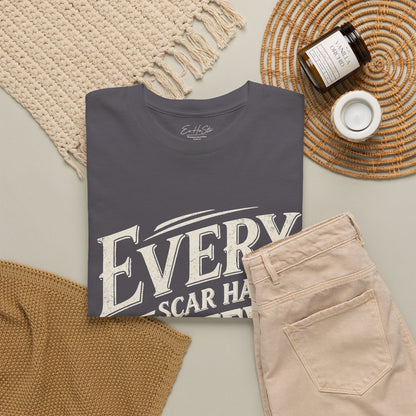 Every Scar Has Context T-Shirt — Inspirational Vintage Lettering Tee