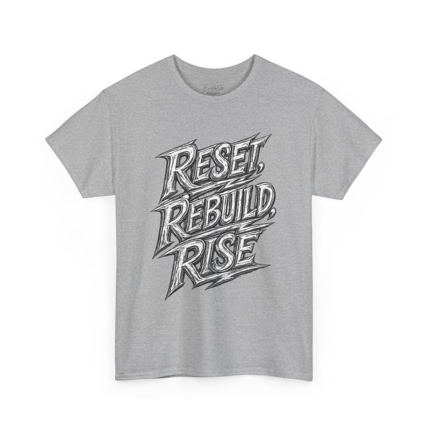 Reset Rebuild Rise T-Shirt — Motivational Graphic Tee