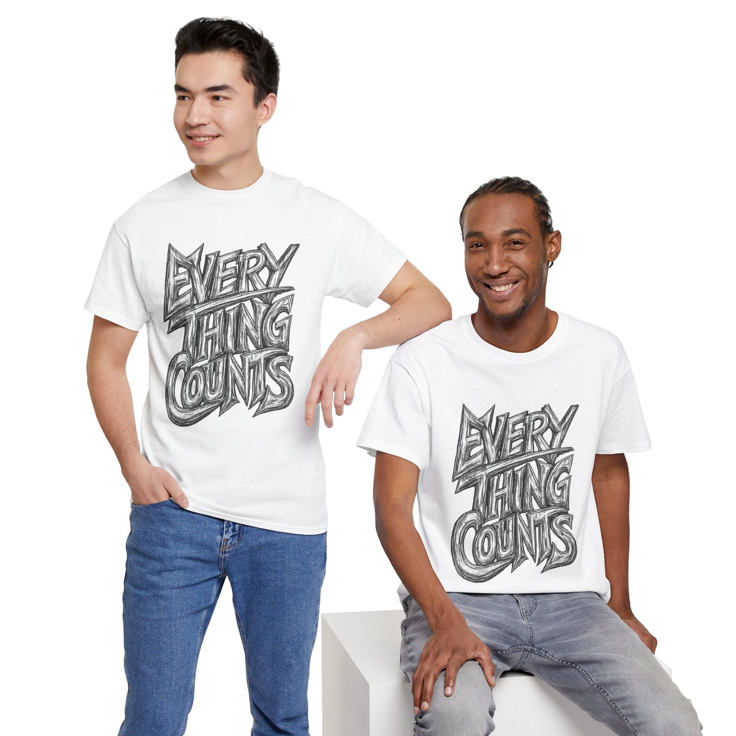 Everything Counts T-Shirt — Hand-Drawn Motivational Graphic Tee