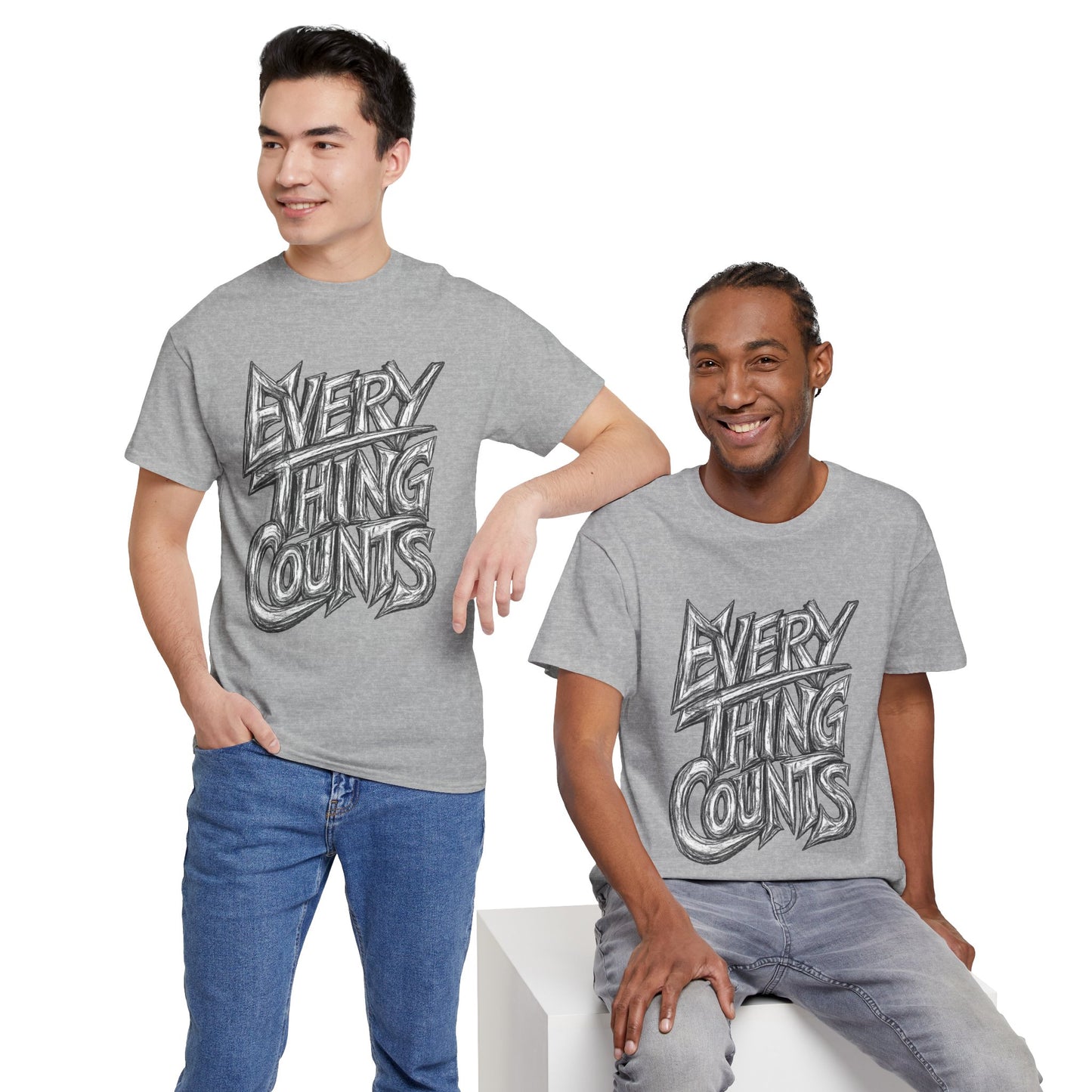 Everything Counts T-Shirt — Hand-Drawn Motivational Graphic Tee