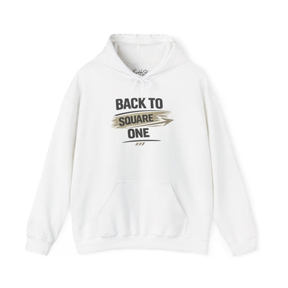 Hoodie "Back to Square One Hoodie" Retro Arrow Graphic Pullover