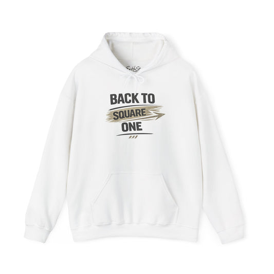 Hoodie "Back to Square One Hoodie" Retro Arrow Graphic Pullover