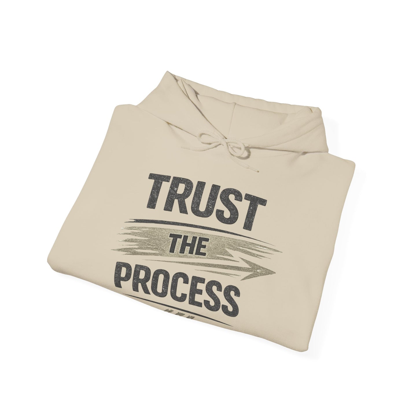 Trust The Process Hoodie - Motivational White Pullover for Athletes & Goal-Getters