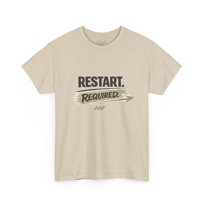 Restart Required Tee – Retro Tech-Inspired Graphic Shirt
