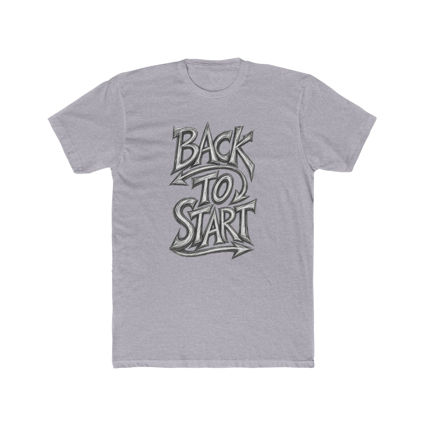 Back To Start T-Shirt — Retro Graffiti Motivational Tee
