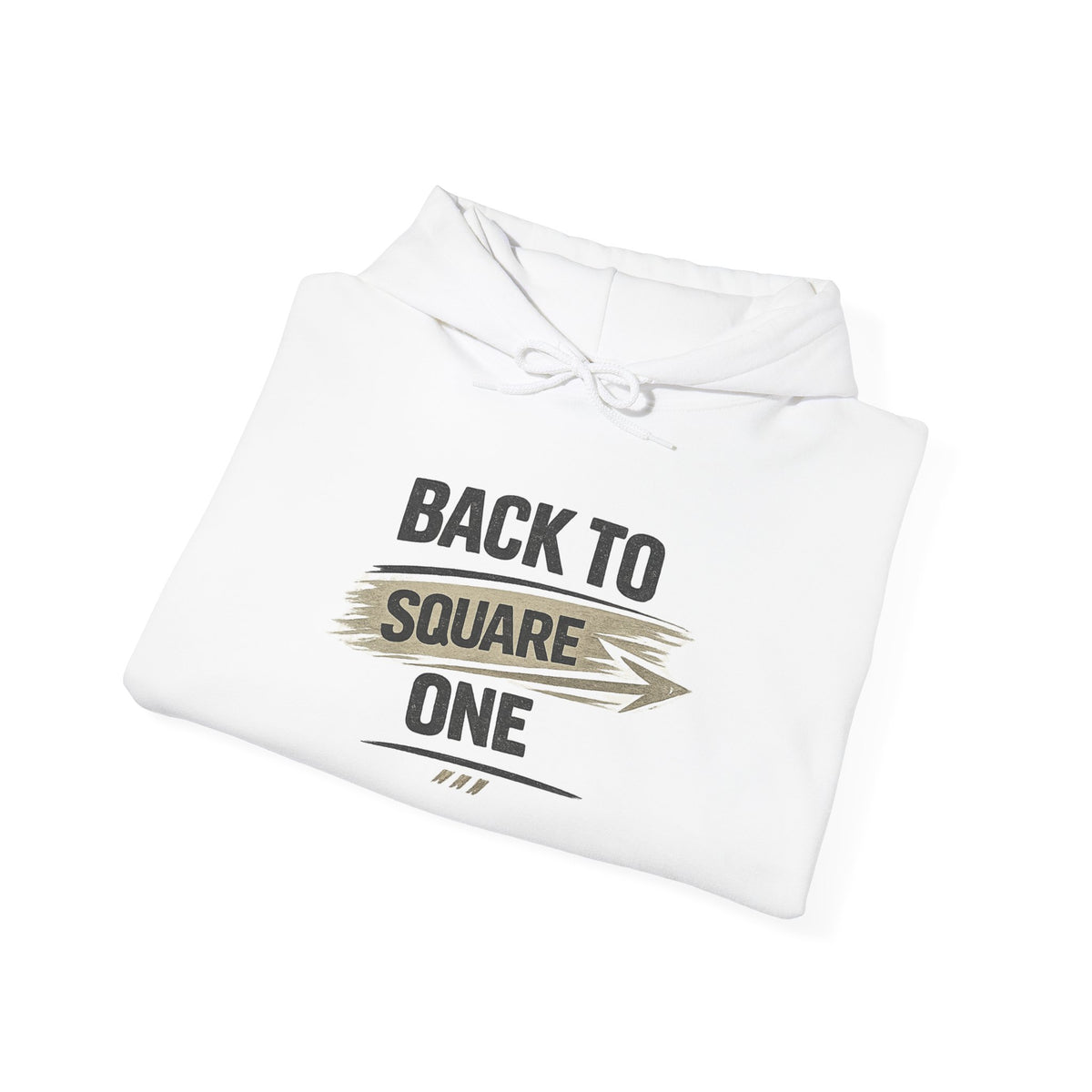Hoodie "Back to Square One Hoodie" Retro Arrow Graphic Pullover