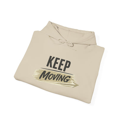 Hoodie "Keep Moving" Motivational Graphic Hooded Sweatshirt