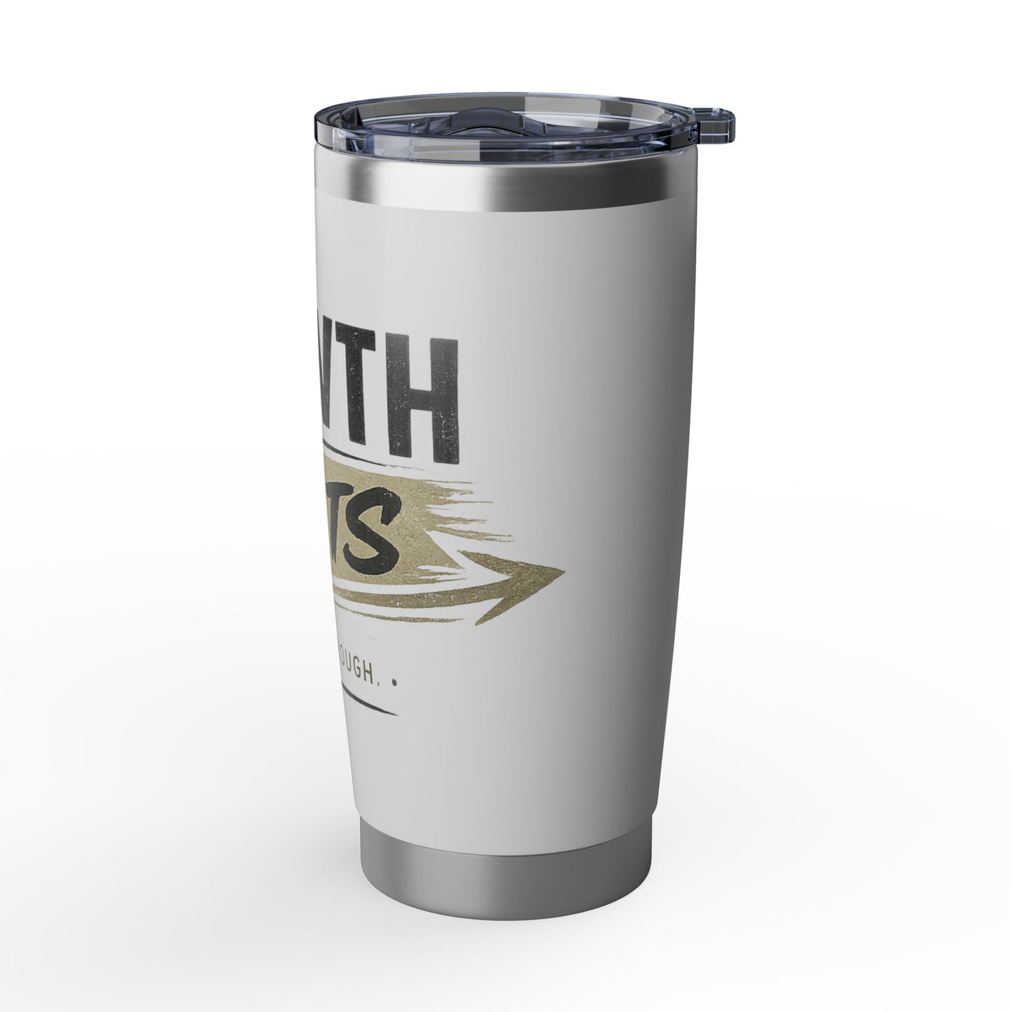 Growth Hurts 20oz Tumbler — Motivational Stainless Travel Cup