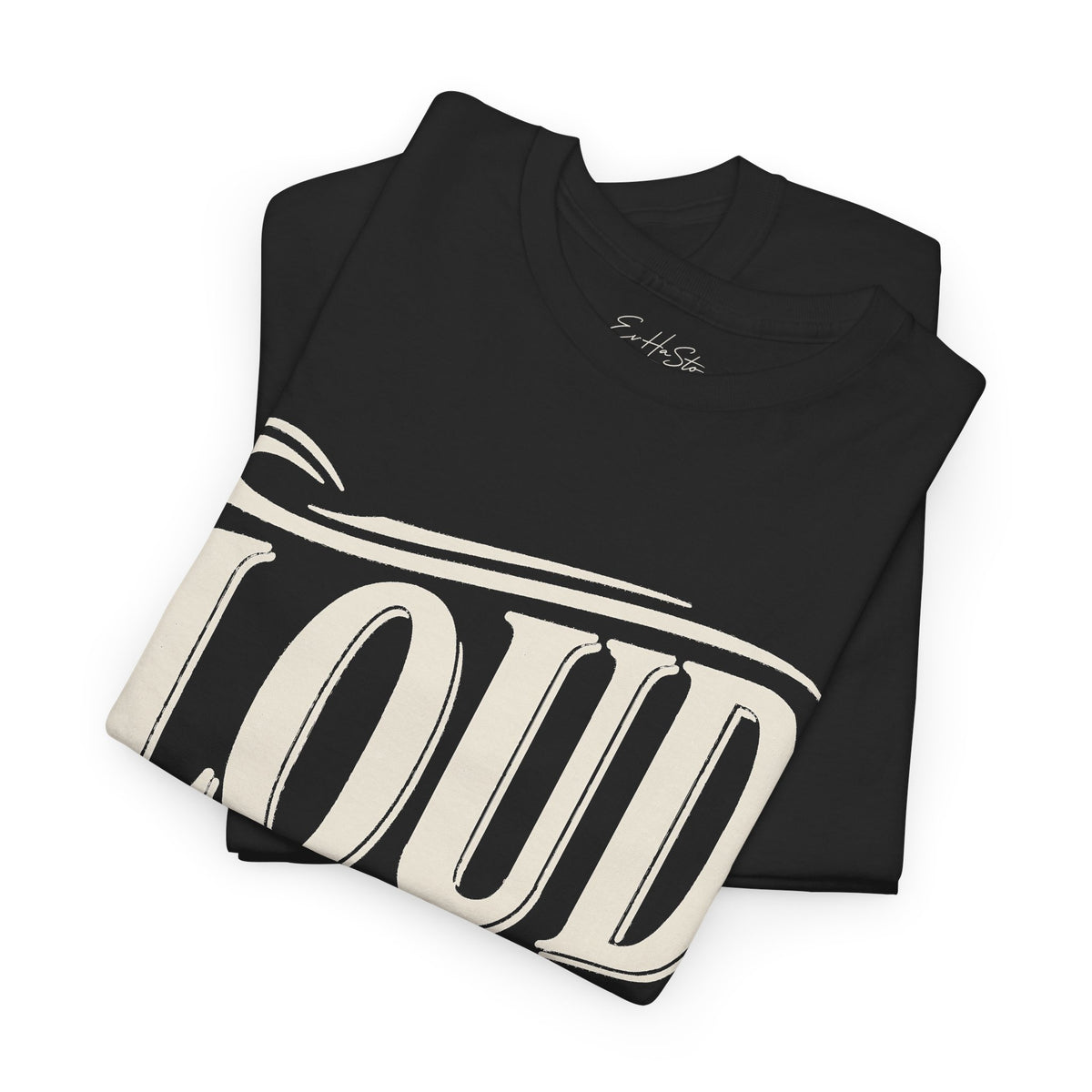 Loud Inside Tee - Bold Retro Script Graphic T-Shirt