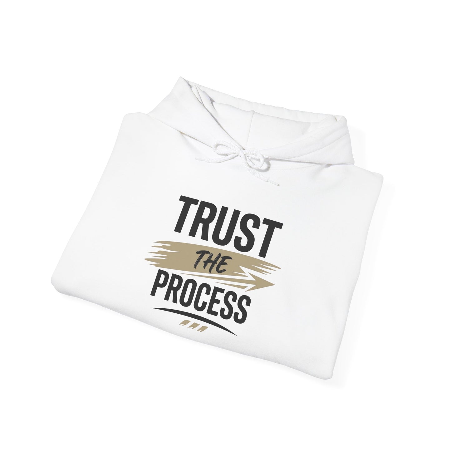 Hoodie "Trust The Process" Motivational White Pullover Sweatshirt