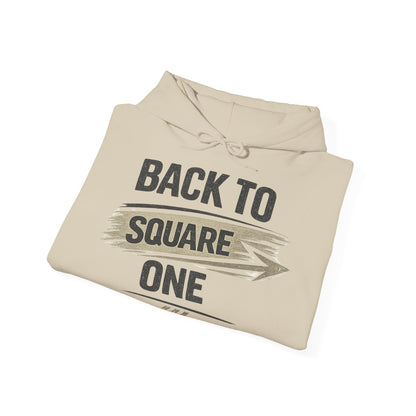 Back to Square One Hoodie — Vintage Arrow Graphic Pullover