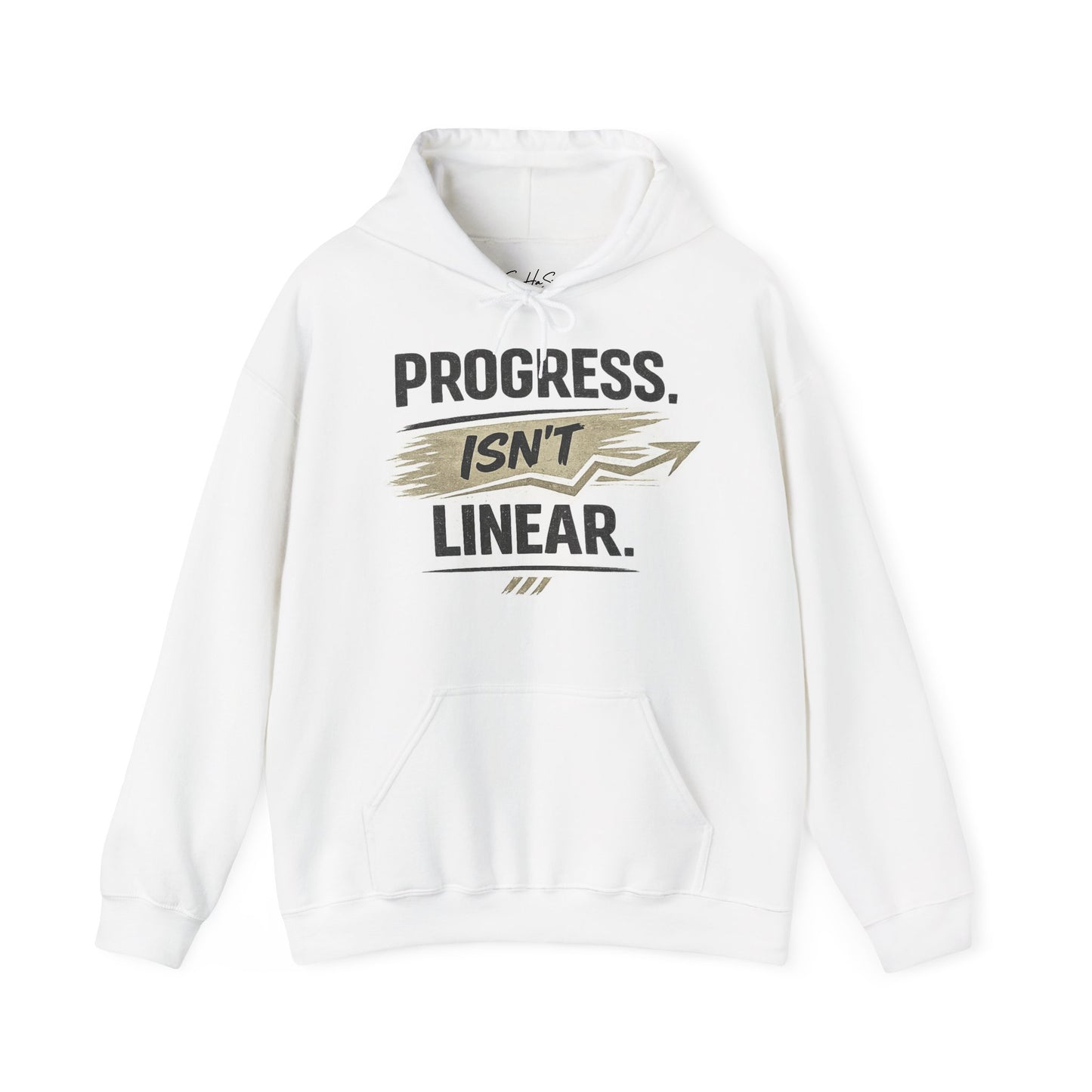 Hoodie — "Progress Isn't Linear" Motivational Pullover