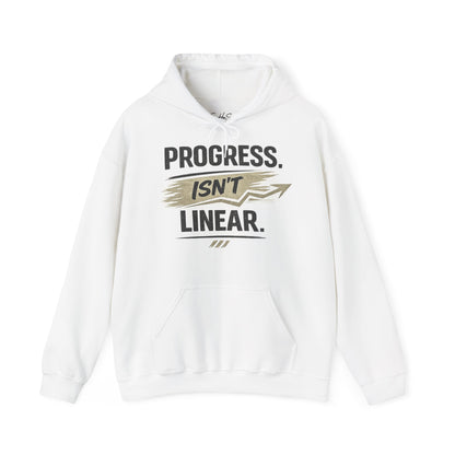 Hoodie — "Progress Isn't Linear" Motivational Pullover