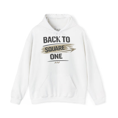 Back to Square One Hoodie — Vintage Arrow Graphic Pullover