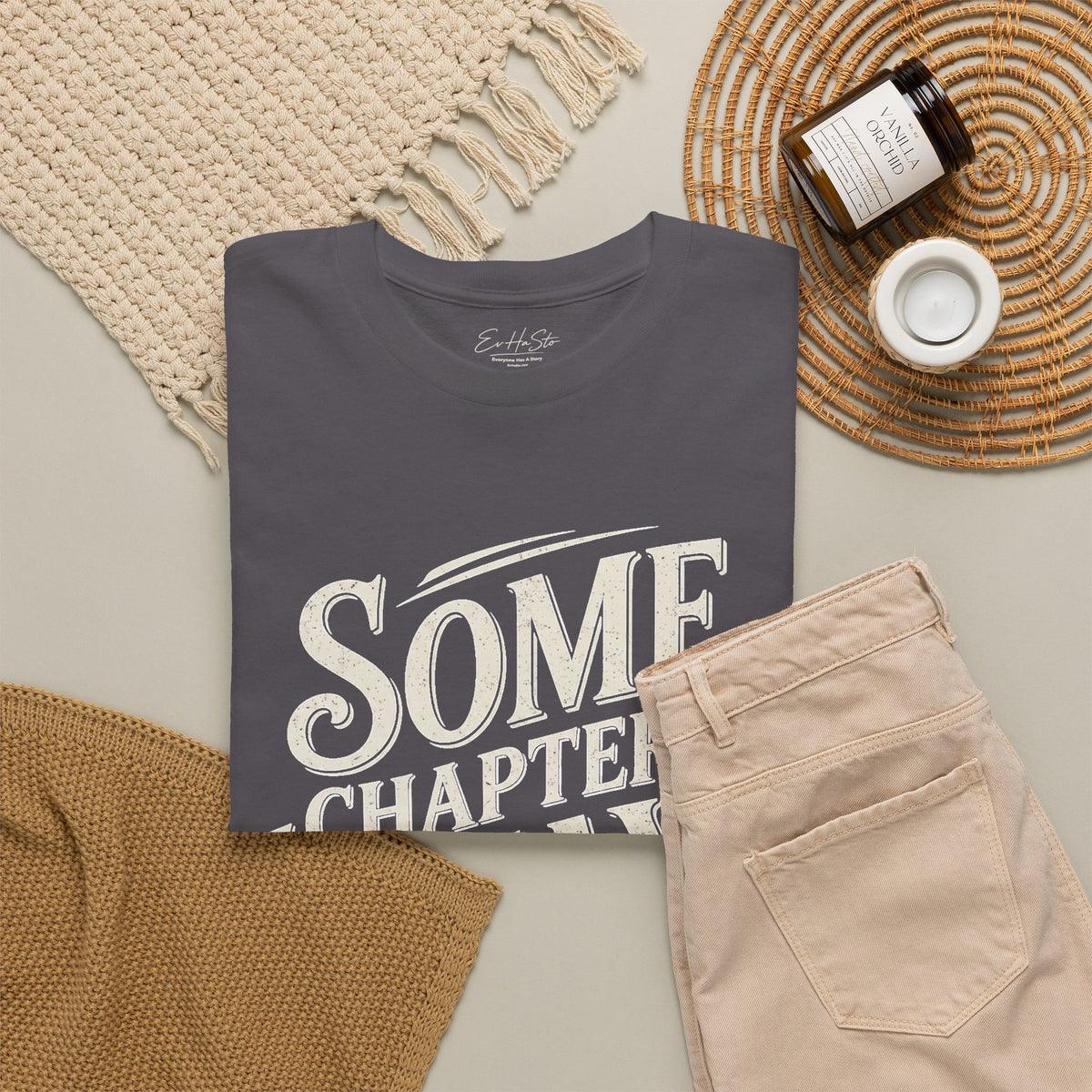 Some Chapters Stay T-Shirt — Vintage Literary Quote Tee