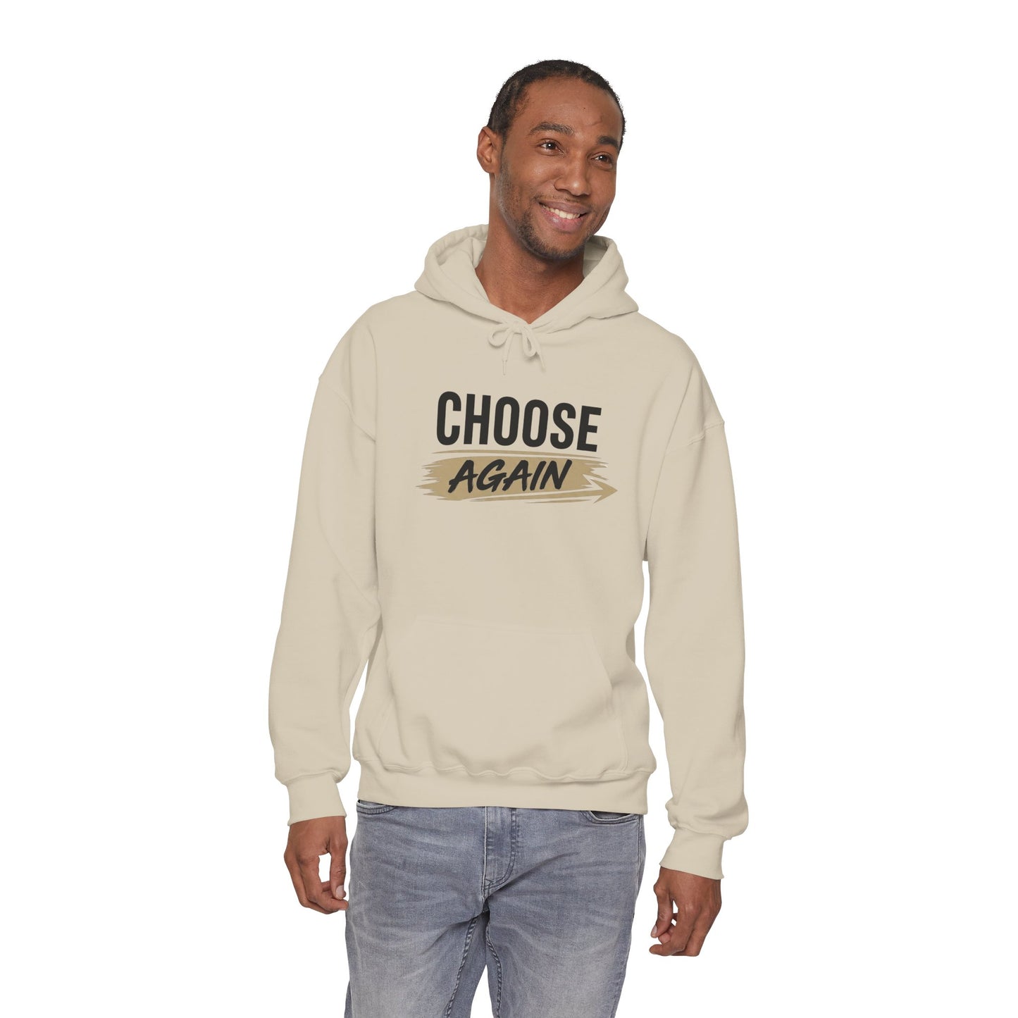 Hoodie "Choose Again" Motivational Graphic Pullover