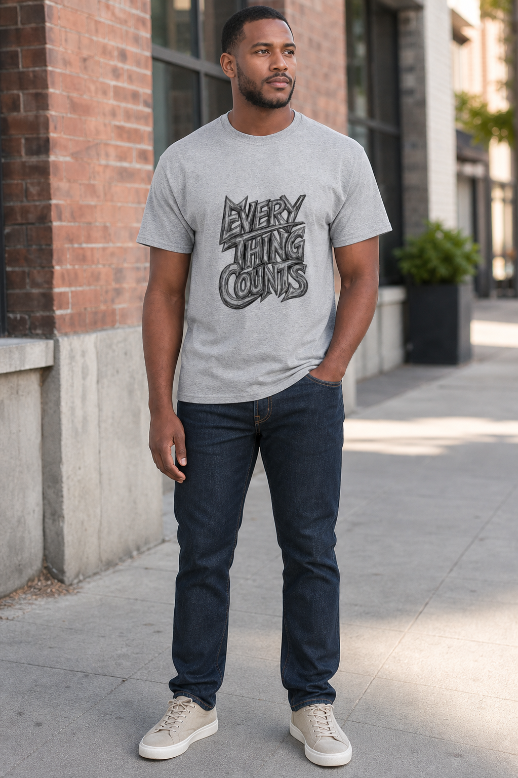 Everything Counts T-Shirt — Hand-Drawn Motivational Graphic Tee