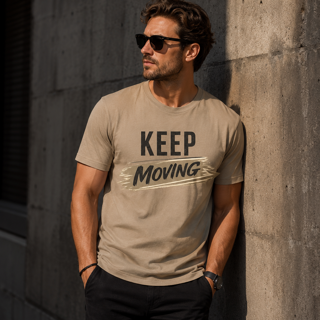 Keep Moving T-Shirt — Motivational Graphic Tee for Active Lifestyle