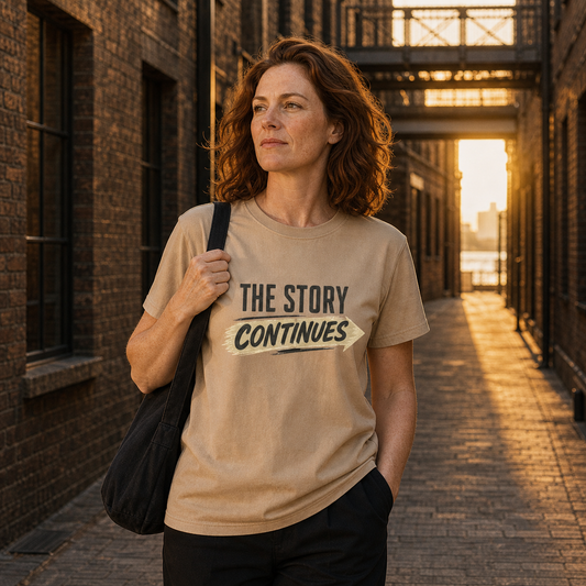 The Story Continues Tee — Inspirational Graphic T‑Shirt
