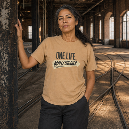 One Life, Many Stories Tee — Inspirational Graphic T-Shirt
