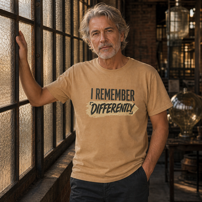 "I Remember Differently" T-Shirt — Graphic Quote Tee