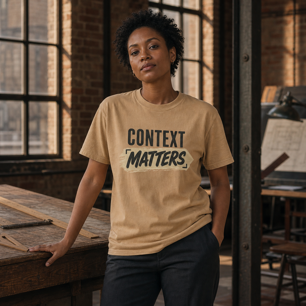 Context Matters T-Shirt — Graphic Tee with Bold Typography